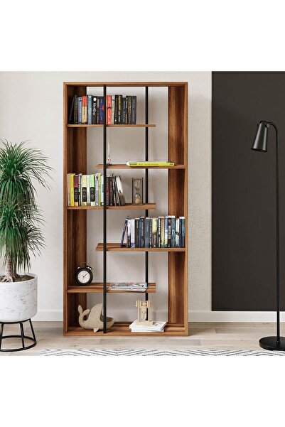 Just Home Labirent Kitaplık - Barok Ceviz