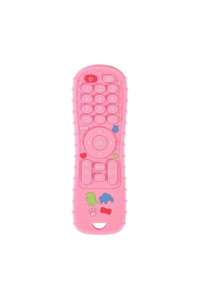 Choice pink 1PC Silicone Baby Toys TV Remote Control Shape Teether Toy BPA Free Silicone Teething Chewing T