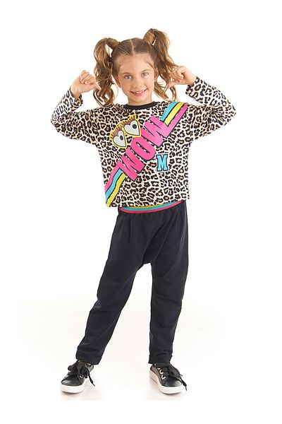 MSHB&G Wow Leopard Girl's T-shirt Pants Set