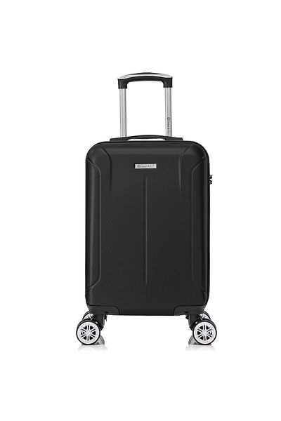Quasar & Co. Troler Cabina Avion,®,model Smart,maner Telescopic,cifru,55x37x20cm,abs, Negru