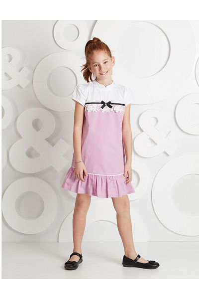 MSHB&G Elegant Pink Lace Girls' Summer Dress
