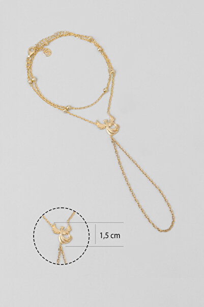 So CHIC... Anka Kuşu 18 Ayar Sarı Altın Kaplama 35 Cm Gümüş Şahmeran