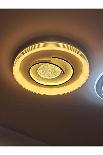 MAZEL AYDINLATMA Mazel Tavana Sabit Kumandalı Üç Renk Led Plafonyer Avize