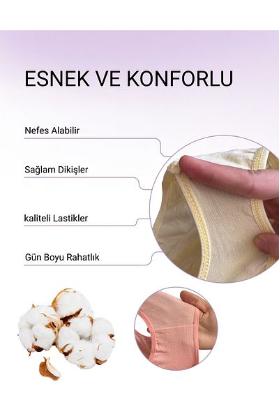 ALYA UNDERWEAR Chiloți hipster din bumbac - Lenjerie intima colorată și albă - Pachet de 10