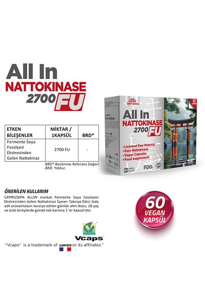 Camrusepa All in Nattokinase 2700 Fu |   Advantageous Pack of 2