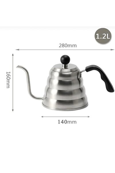 BrownBliss 1.2litre İnce Uçlu Dripper(v60-Chemex İçin) - Demlik