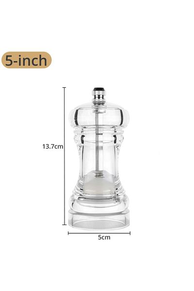 Choice 1x5 Inch Acrylic Salt & Pepper Grinder With Adjustable Ceramic Rotor Kitchen Accessory