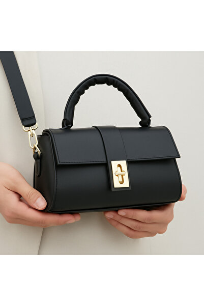 bag&more KADIN SİYAH OMUZ ÇANTASI EL ÇANTASI YAVRULU ÇANTA