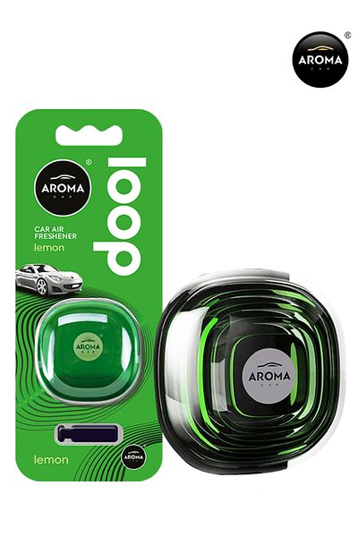 Generic Aroma Loop Car Air Freshener Lemon Long Lasting, Non-toxic Gel Fragrance For Car And Home