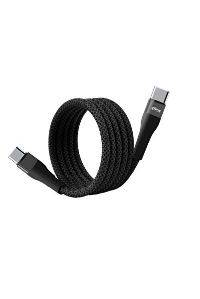 4 Berry Bmcc-04 Siyah Usb-c-c Manyetik Kablo – 1 M, 100 W Süper Hızlı Şarj