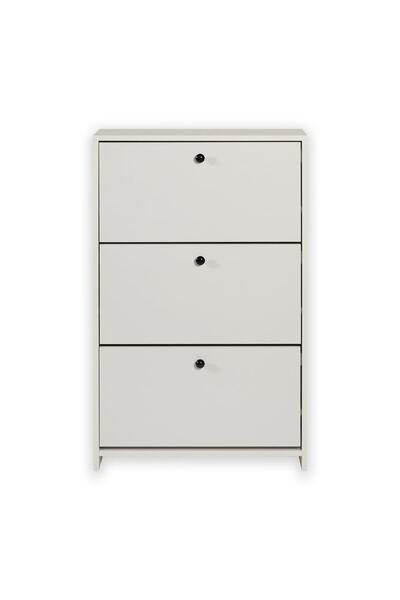 Just Home Aspendos Düşer Kapak Ayakkabılık - Beyaz