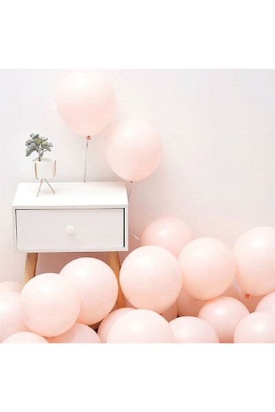 Deniz Party Store Macaron Balloon 12" Inch 25 Pieces Salmon Color