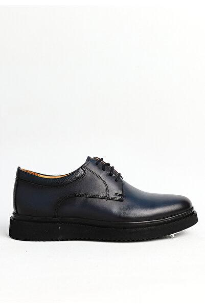 Greyybull Shoes Hakiki Deri Lacivert Erkek Klasik Ayakkabı