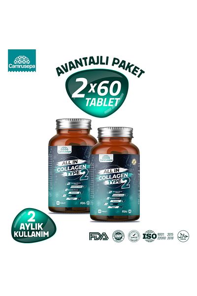 Camrusepa All in Tip 2 Collagen 60 Tablets |   Advantageous Pack of 2