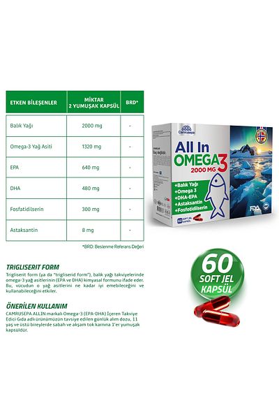 Camrusepa All in Multivitamin Complex + All in Omega 3 |   Advantageous Pack of 2