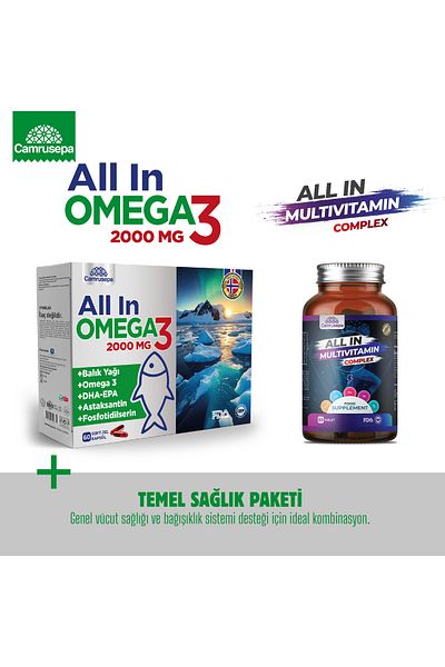 Camrusepa All in Multivitamin Complex + All in Omega 3 |   Advantageous Pack of 2