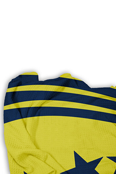 Bebişim Halı Fan Yellow Navy Blue Single Child Pique Pillow Case