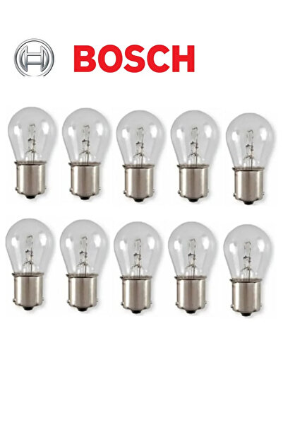 Bosch 12 Volt 21 Watt Sinyal Stop Ampulu Lambası 93 Tek Duy Ampul Takımı 10 Adet