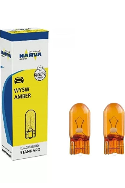 Narva Iki Adet Wy5w 12v. T10 5w Dipsiz Sarı Ampul 17169