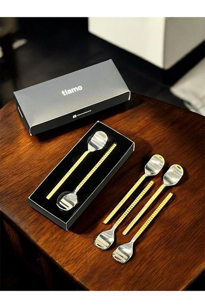 Tiamo Mios Tea Spoon 6 Pack Gold