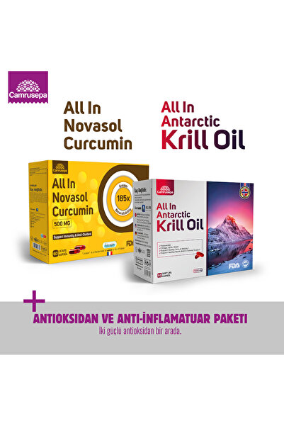 Camrusepa All In Novasol Curcumin All In Antarctic Kril Oil | 2'li Avantajlı ...