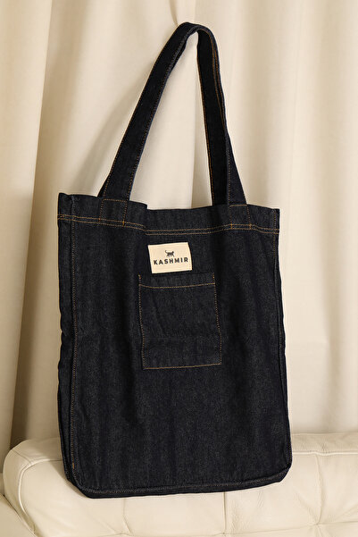 Craftique Κομψή και χρηστική τσάντα τζιν τζιν σκούρο ινδικό χρώμα – καθημεριν...