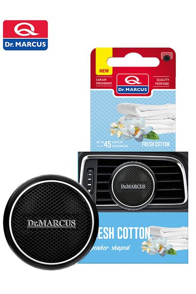Generic Dr. Marcus Fresh Cotton Car Air Freshener Vent Clip, Speaker Shape Design, Up To 45 Days Fragrance
