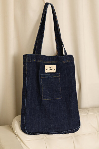 Craftique Geantă tote din denim elegantă și convenabilă – Geantă de umăr casu...