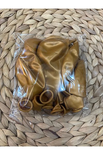 Deniz Party Store 12 Inch Metallic Gold Balloon Pack of 10