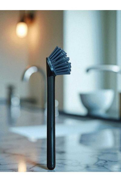 elfnur Silicone Dishwashing Sink Cleaning Kitchen Countertop Brush Black