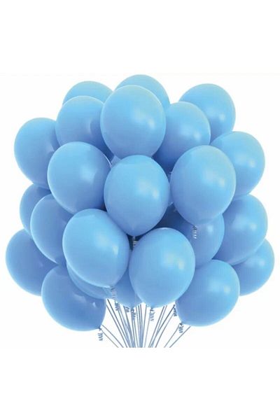 Deniz Party Store Pastel Blue Latex Balloon 10 Pieces