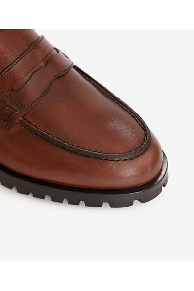 Yargıcı Loafer din piele pictat manual