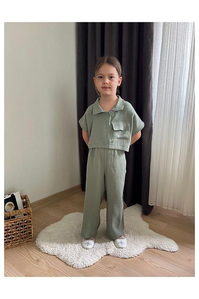 My Kids Wear Set pentru fetiță din țesătură muselină