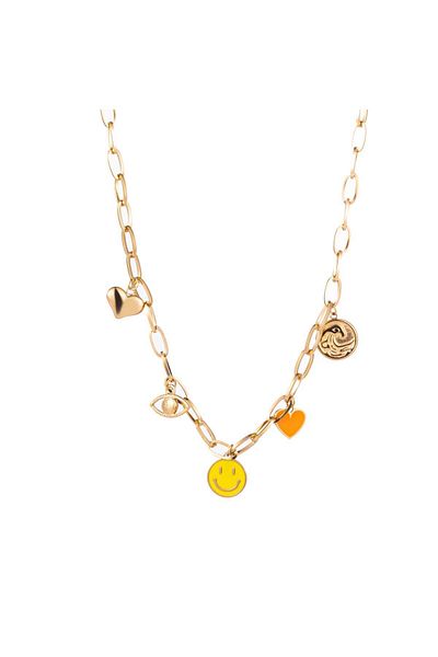 Go Dutch Label Heart & Smiley (gold stainless steel)