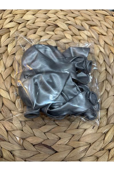 Deniz Party Store Metallic Gray Balloon 12 Inch 25 Pieces