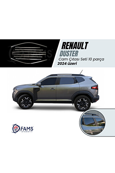 FAMS OTO AKSESUAR Renault Duster 2024 Üzeri Için Krom Cam Çıta Seti 10 Parça ...