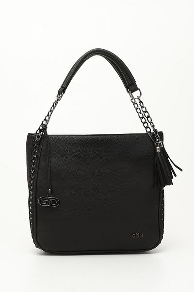 GÖNDERİ(R) Black Large Size Women's Shoulder Bag B6807