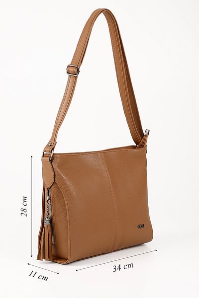GÖNDERİ(R) Women / Girls Tan Long Strap Hand and Shoulder Bag