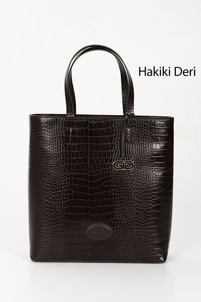 GÖNDERİ(R) Women/Girls Brown Krako Genuine Leather Hand and Shoulder Bag