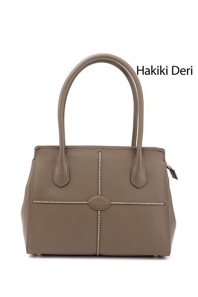 GÖNDERİ(R) Women's Mink Antique Genuine Leather Hand and Shoulder Bag