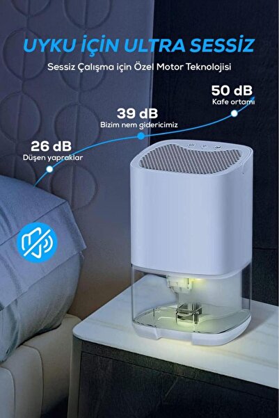 DEMPOWER 1000ml Su Hazneli Led Işıklı Nem Alma Cihazı