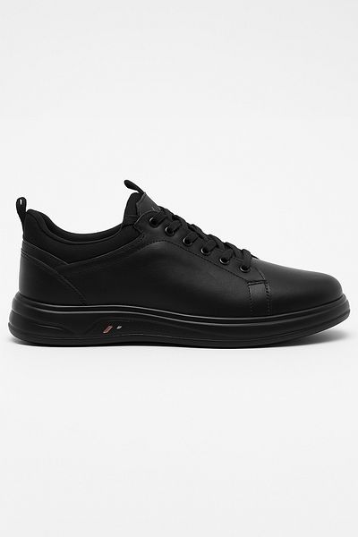 Morven Ανδρικά μαύρα εποχιακά casual δερμάτινα παπούτσια