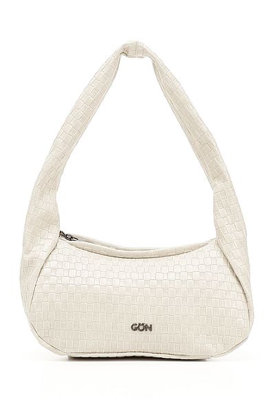 GÖNDERİ(R) Women / Girls Beige Knitted Printed Shoulder Bag