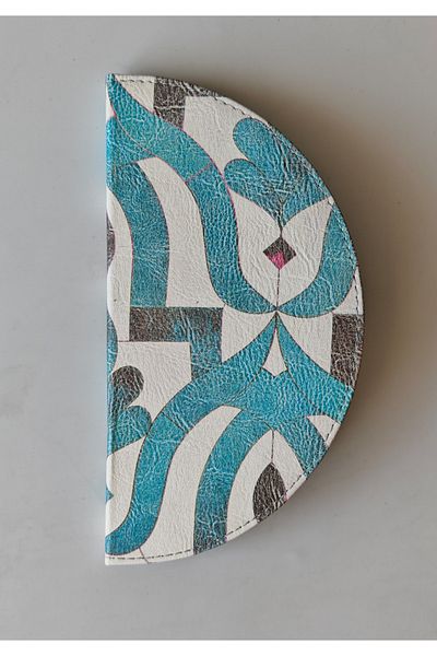 ankara menü Half Moon - Thermo Leather Account Desk Mat - 22 cm Diameter