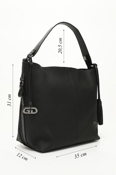 GÖNDERİ(R) Black Large Size Women's Shoulder Bag B6816