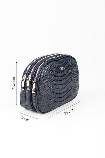 GÖNDERİ(R) Navy Blue Krako Gon Small Size Women's Shoulder Bag K5694