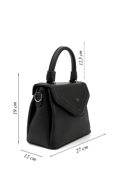 GÖNDERİ(R) Women/Girls Black Long Strap Hand and Shoulder Bag