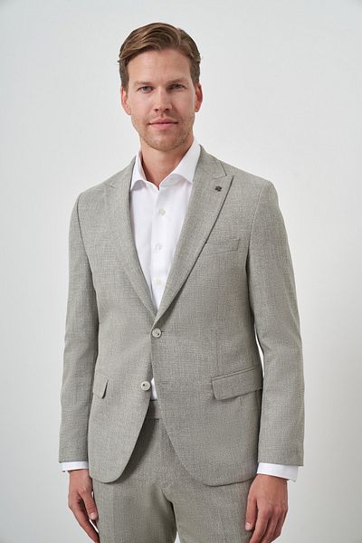 Morven Men's Green Trend Polyviscon Slim Fit Pointed Collar Suit