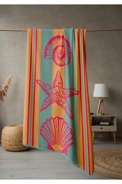 Doruklar Home Collection Πετσέτα θαλάσσης αστερίας Peshtemal 80x160 CM NRM15