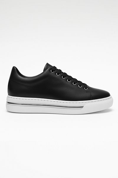 Morven Ανδρικά μαύρα δερμάτινα παπούτσια sneaker